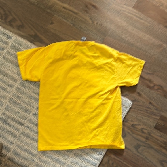 Gildan Yellow Short Sleeve Tee with White 'S' - Picture 3 of 3